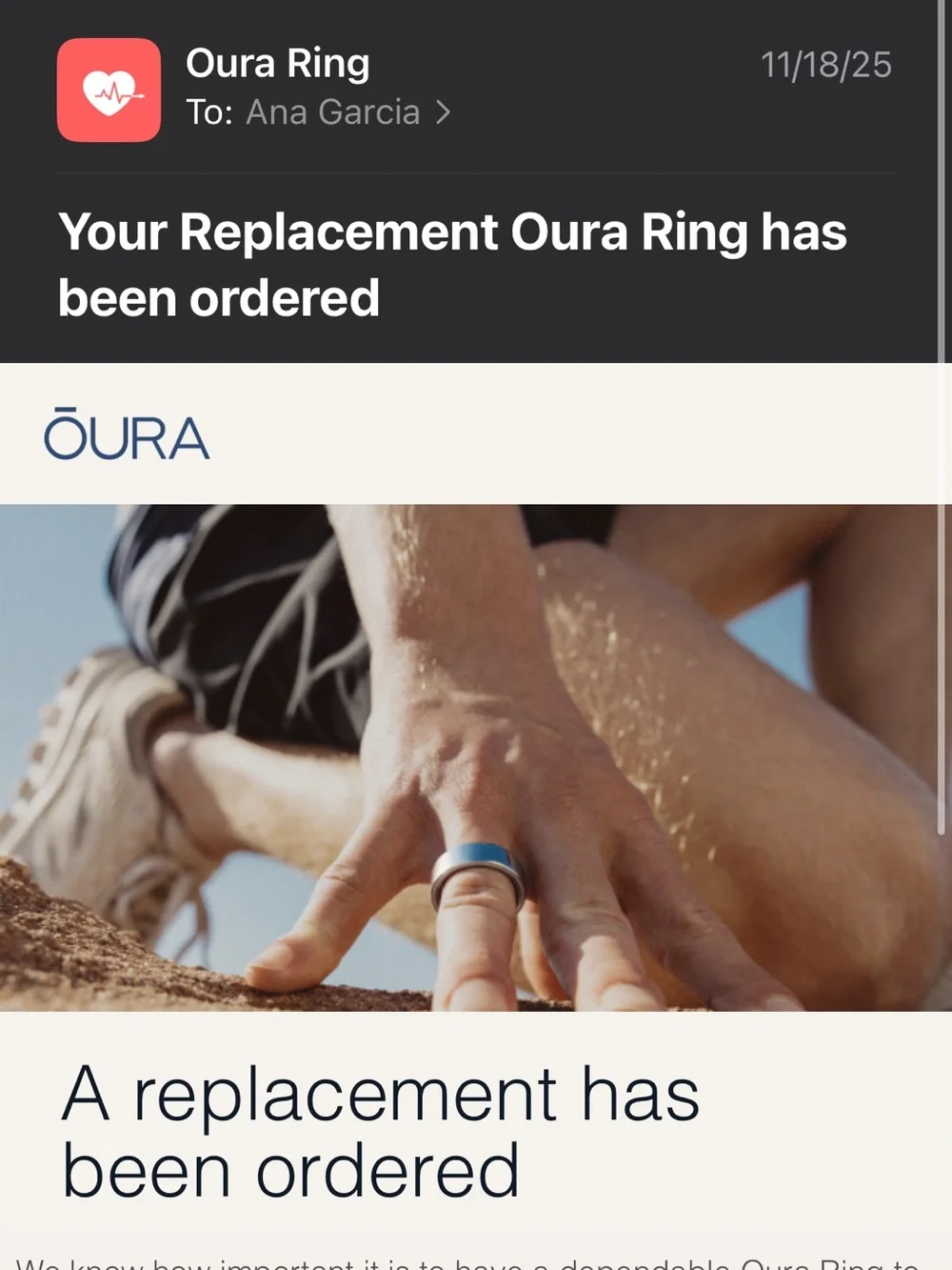 ŌURA Ring 4  - Silver Ring (Size 8)